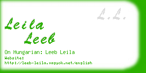 leila leeb business card